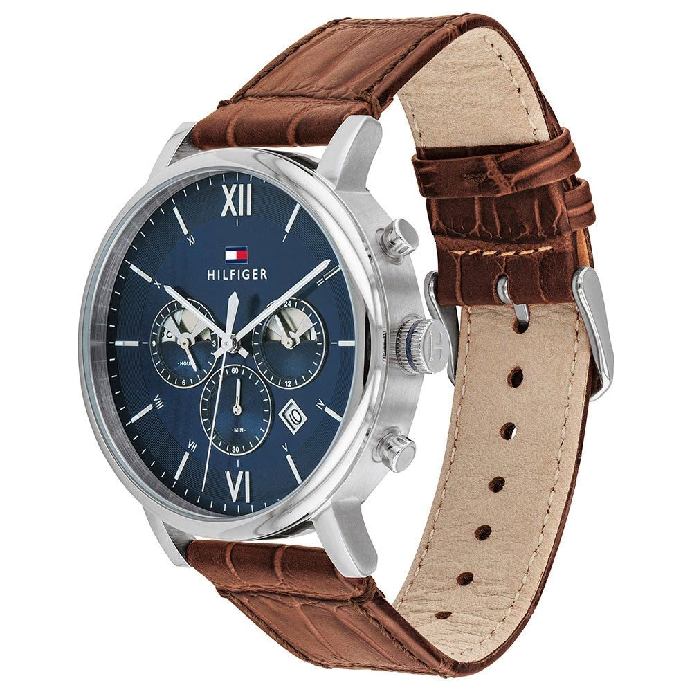 Tommy Hilfiger Evan Brown Leather Men's Watch - 1710393