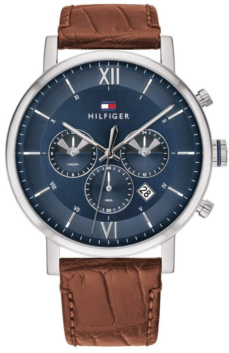 Tommy Hilfiger Evan Brown Leather Men's Watch - 1710393