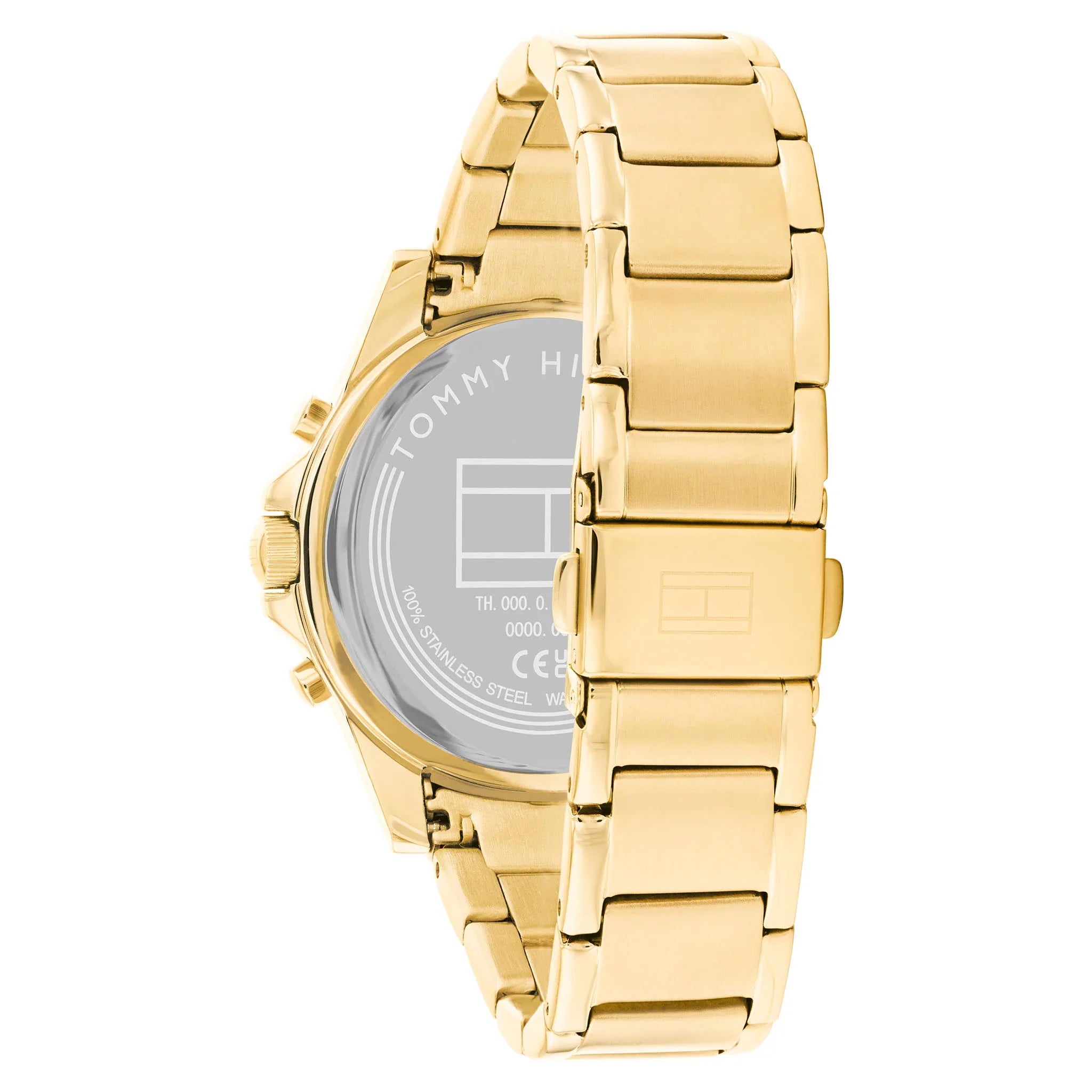 Tommy Hilfiger Haven Ladies Black Dial Gold Stainless Steel Strap - 1782676