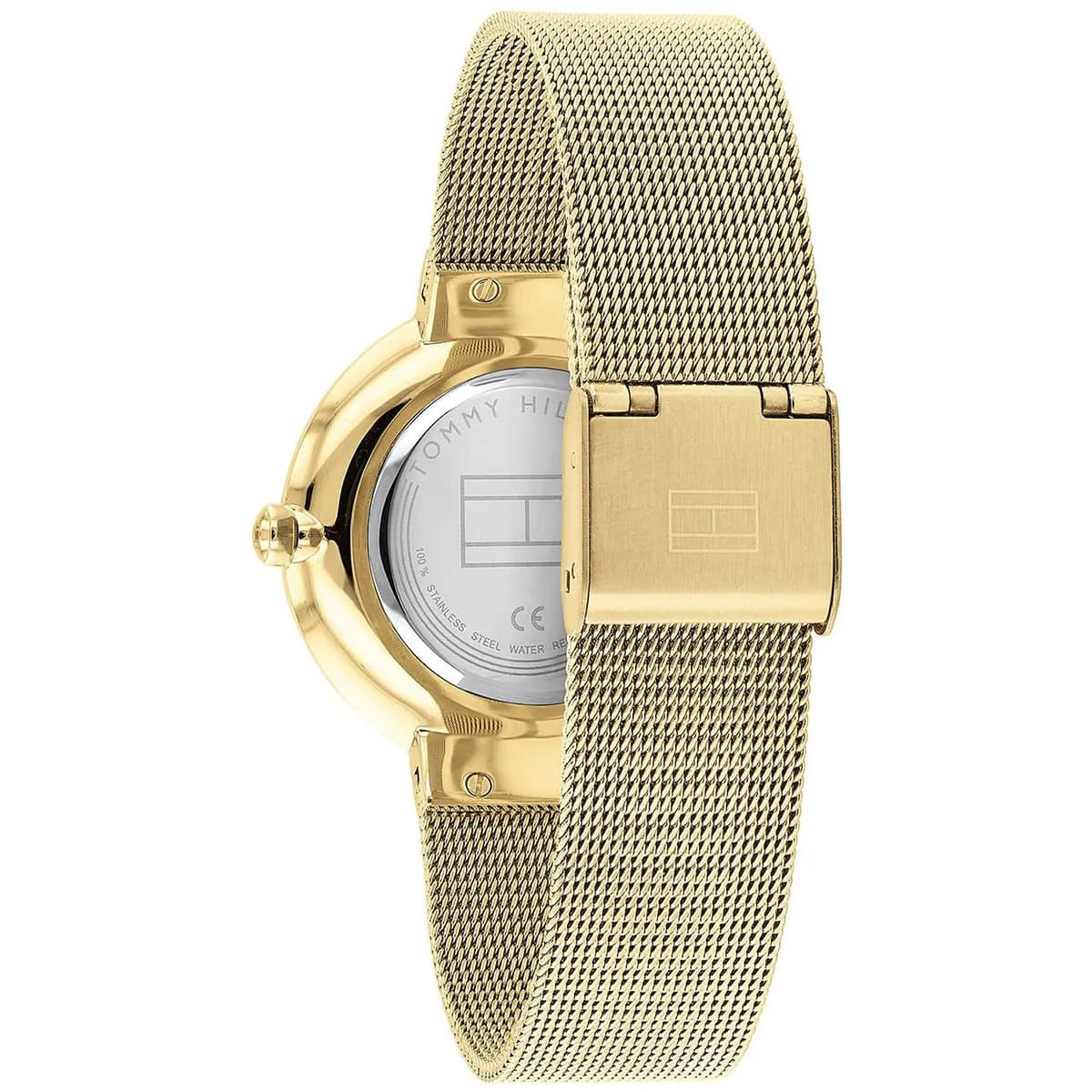 Tommy Hilfiger Liberty watch caseback showing stainless steel and movement details