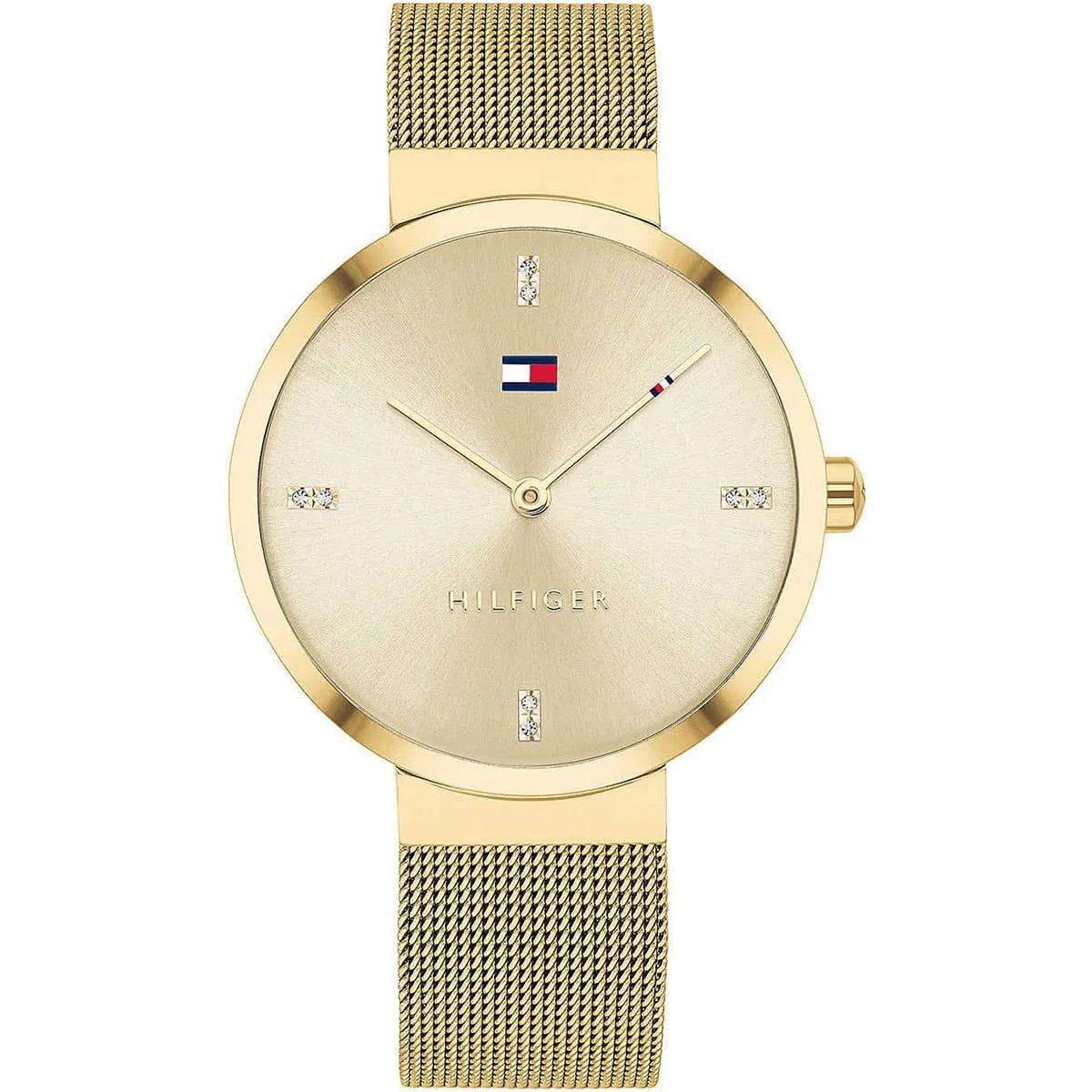Tommy Hilfiger Liberty Crystal Accents Gold Tone Stainless Steel Quartz Women's Watch - 1782217