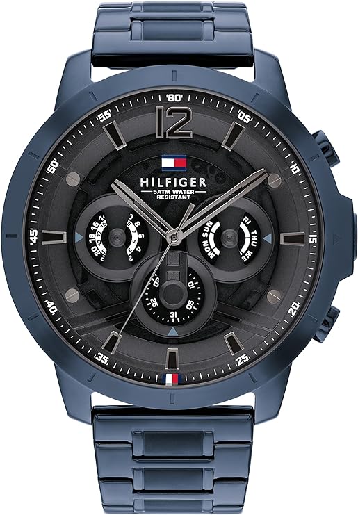 Tommy Hilfiger Luca Blue Stainless Steel 50mm Men's Watch 1710493
