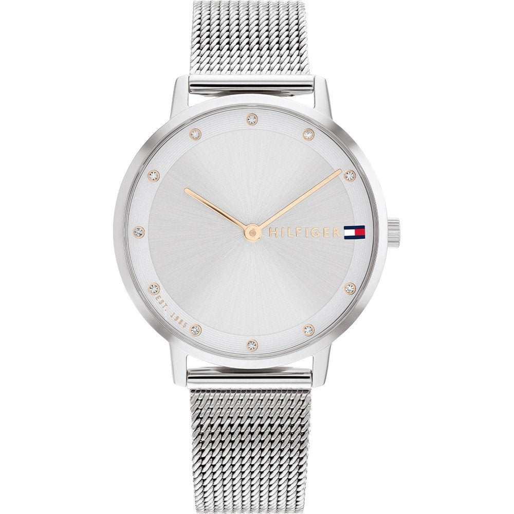 Tommy Hilfiger Pippa (34mm) Silver Dial / Stainless Steel Mesh Bracelet Women's Watch - 1782665