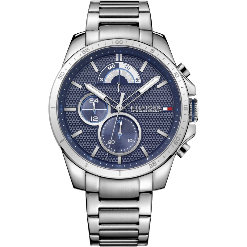 Tommy Hilfiger The Decker men's watch with blue dial and stainless steel bracelet