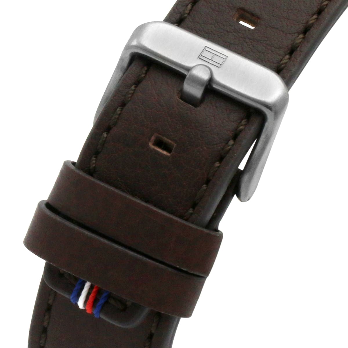 Tommy Hilfiger Quartz Leather Strap Green Dial 46mm Men's Watch 1791809