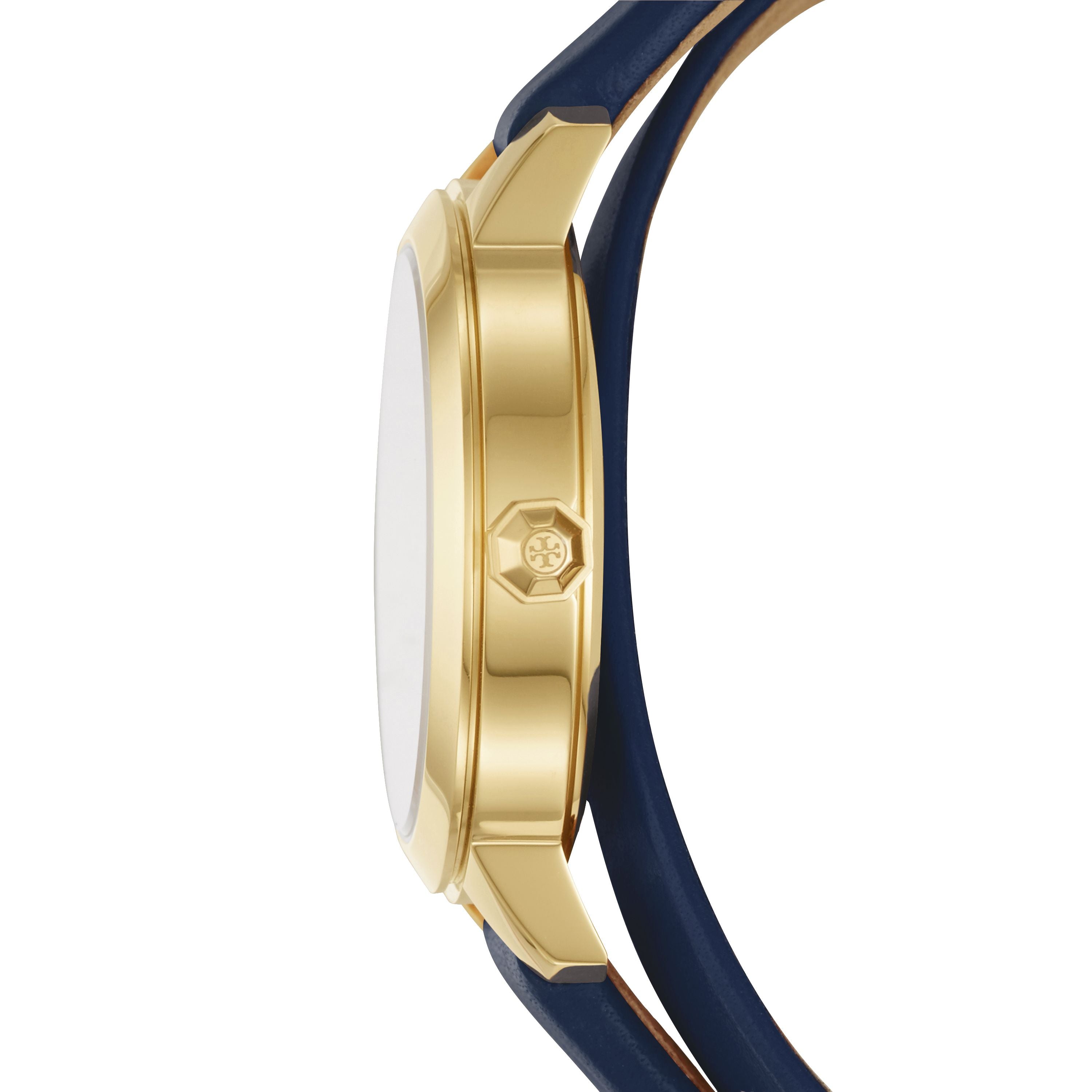 Tory Burch Collins Quartz Blue Dial Blue Leather Strap Watch for Women TBW1303