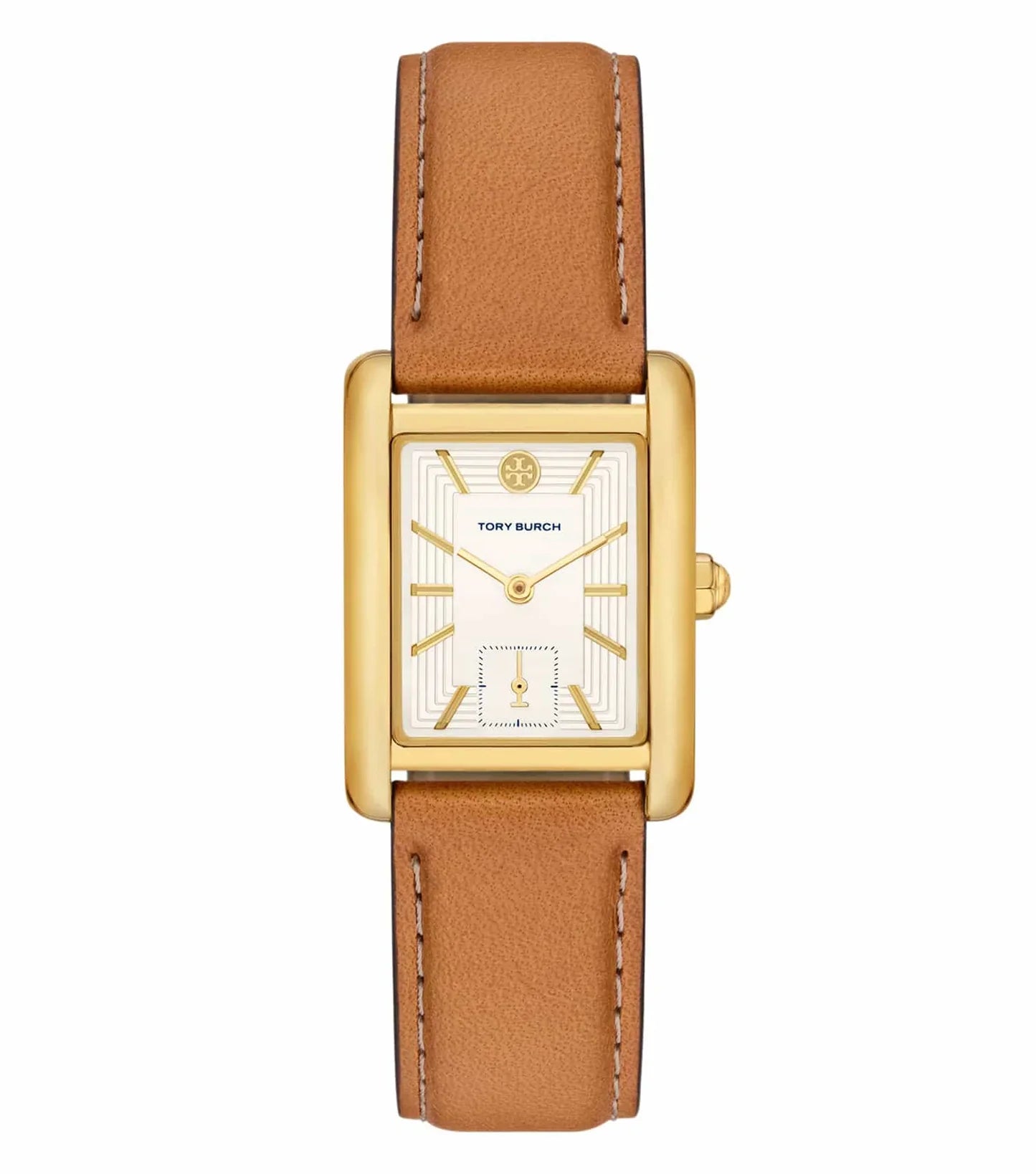 Tory Burch The Eleanor Women's Cream Dial Brown Leather Watch TBW1068