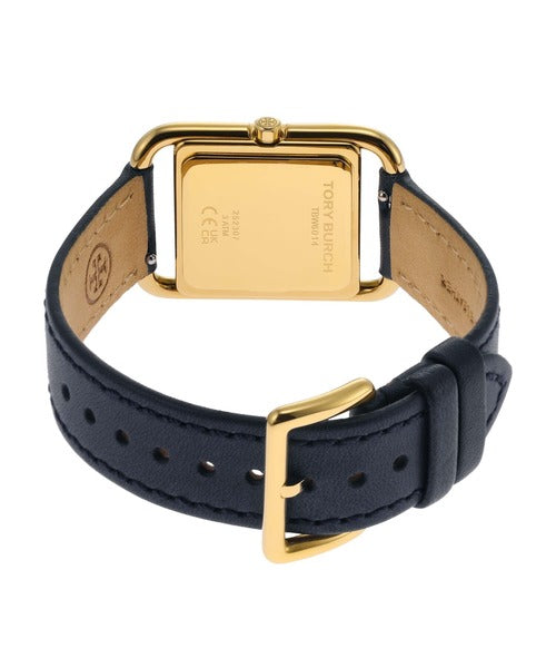 Tory Burch Miller Quartz Cream Dial Gold Leather Strap Women's Watch TBW6014