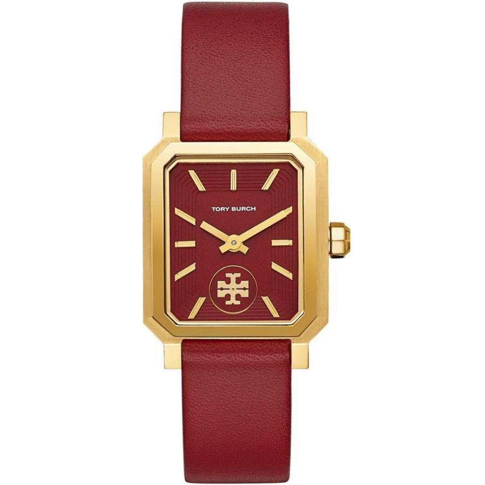 Tory Burch Maroon Dial Leather Strap Women's Watch TBW1505