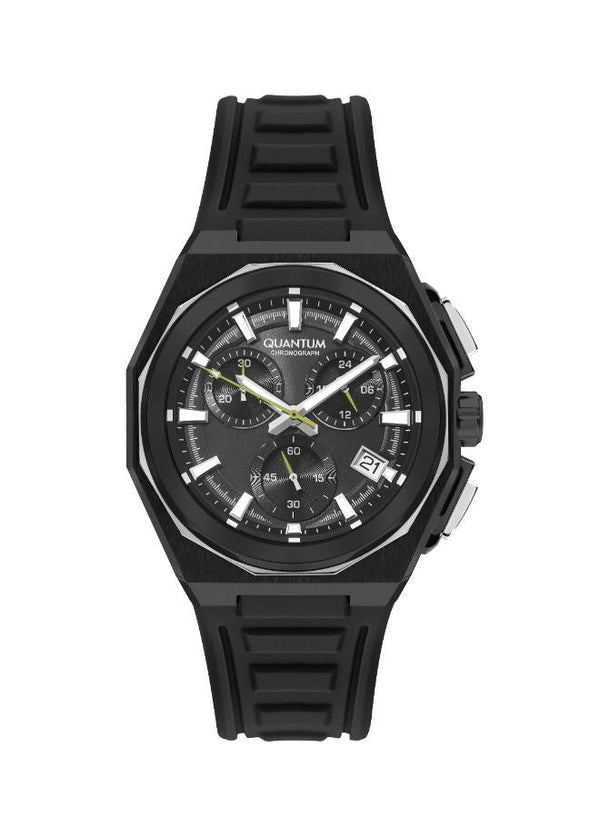 Quantum Black Chronograph Silicone Strap Men's Watch  PWG1078.651 - Watches of New Zealand