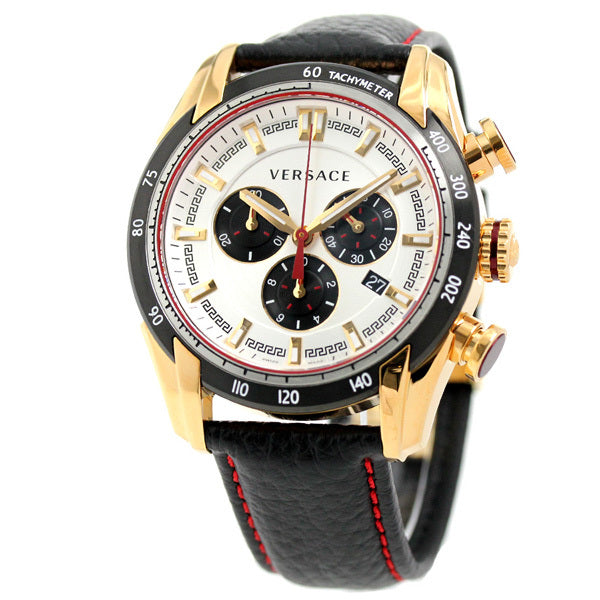 Versace V-Ray Leather Strap Men's Watch  VDB040014 - Watches of New Zealand