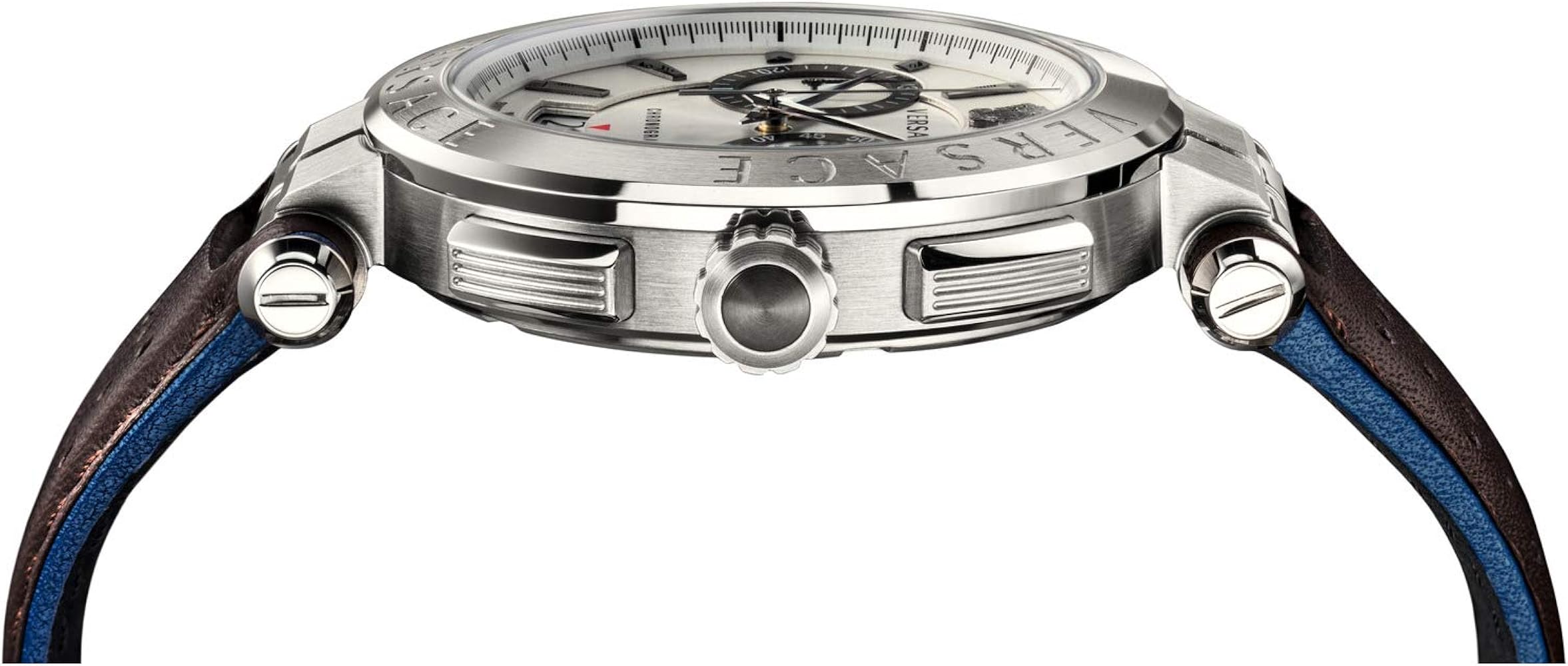 Versace Aion Chronograph Leather Strap Men's Watch VBR010017