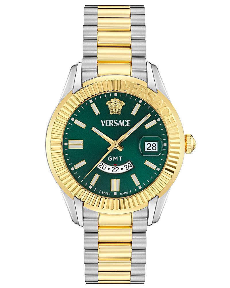 Versace Men APODIS Silver Analog Green Dial Men's Watch VE0U00225
