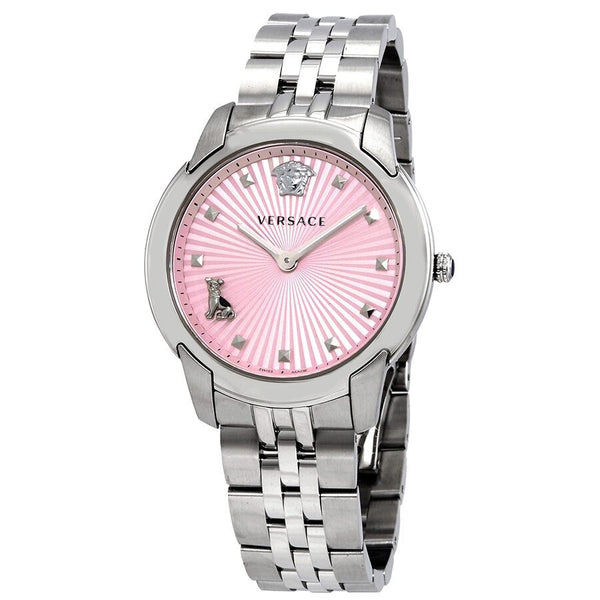 Versace Audrey Quartz Pink Dial Ladies Watch VELR00419 - Watches of New Zealand