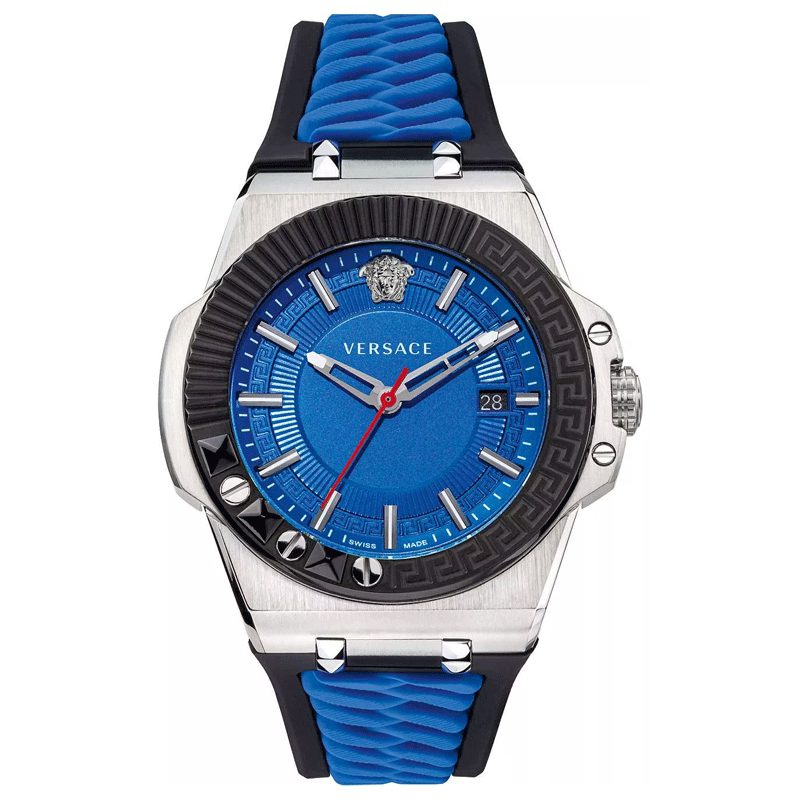 Versace Chain Reaction Quartz Blue Dial Men's Watch VEDY00119