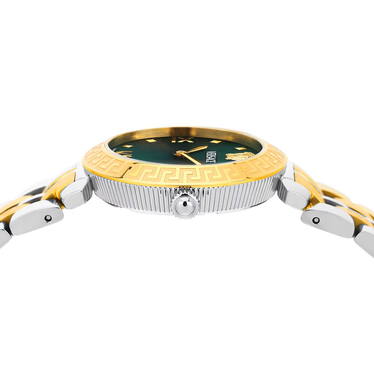 Versace Daphnis Green Dial Two-Tone Stainless Steel Women's Watch VEOCA0424