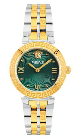 Versace Daphnis Green Dial Two-Tone Stainless Steel Women's Watch VEOCA0424