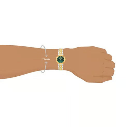 Versace Daphnis Green Dial Two-Tone Stainless Steel Women's Watch VEOCA0424