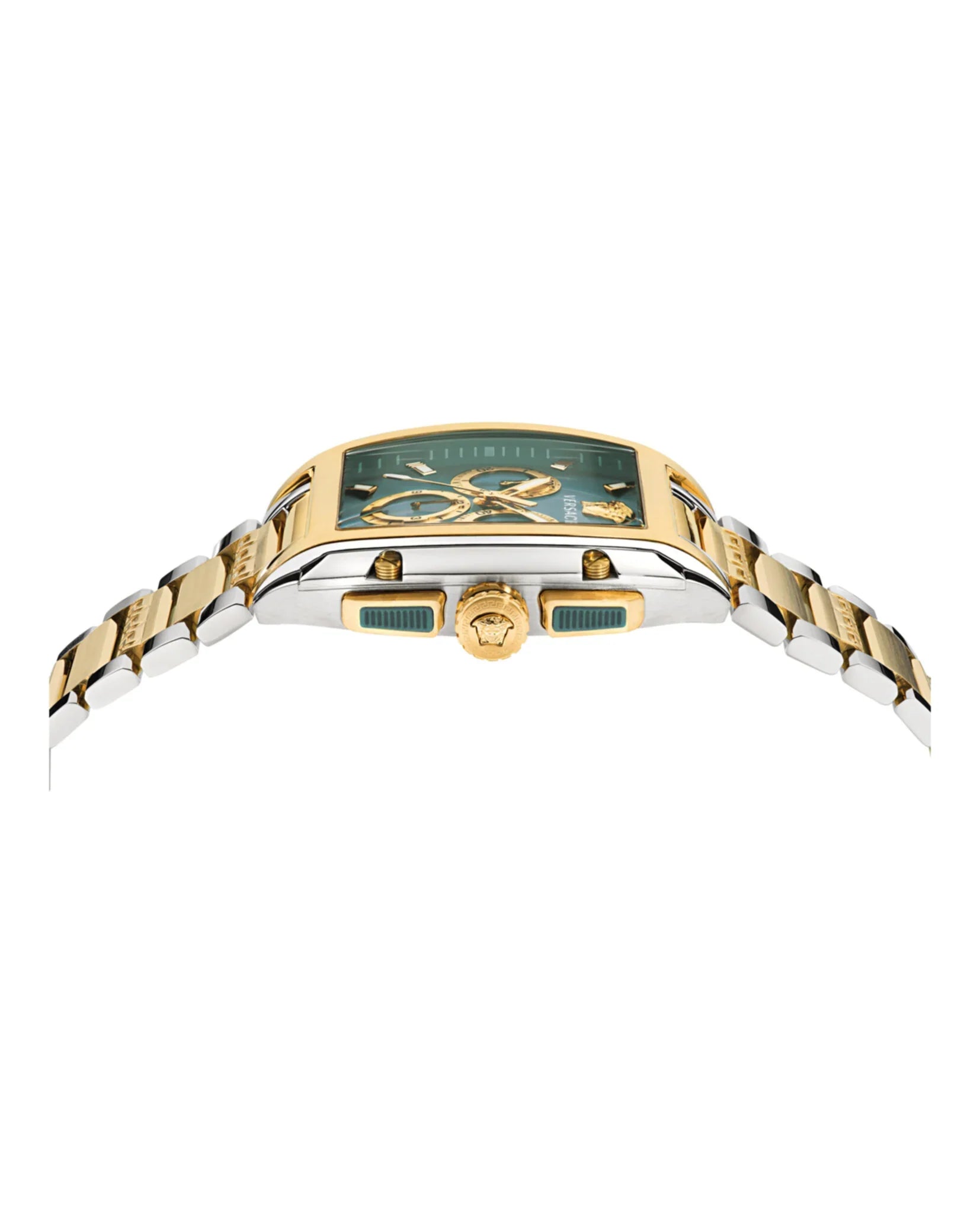 Versace Dominus Chronograph Two Tone Stainless Steel Green Dial Men’s Watch VE6H01125