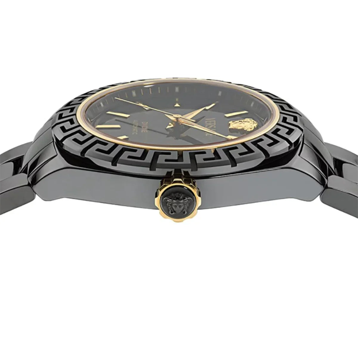 Versace DV One Mini Black Dial Black Ceramic Women's Watch VE9F00124