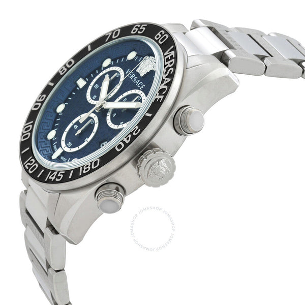 Versace Greca Dome Chronograph Quartz Blue Dial Men's Watch VE6K00323 - Watches of New Zealand #2