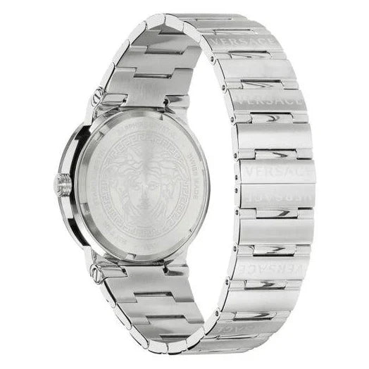 Versace Greca Logo Blue Dial Silver Women's Watch VEVH00520