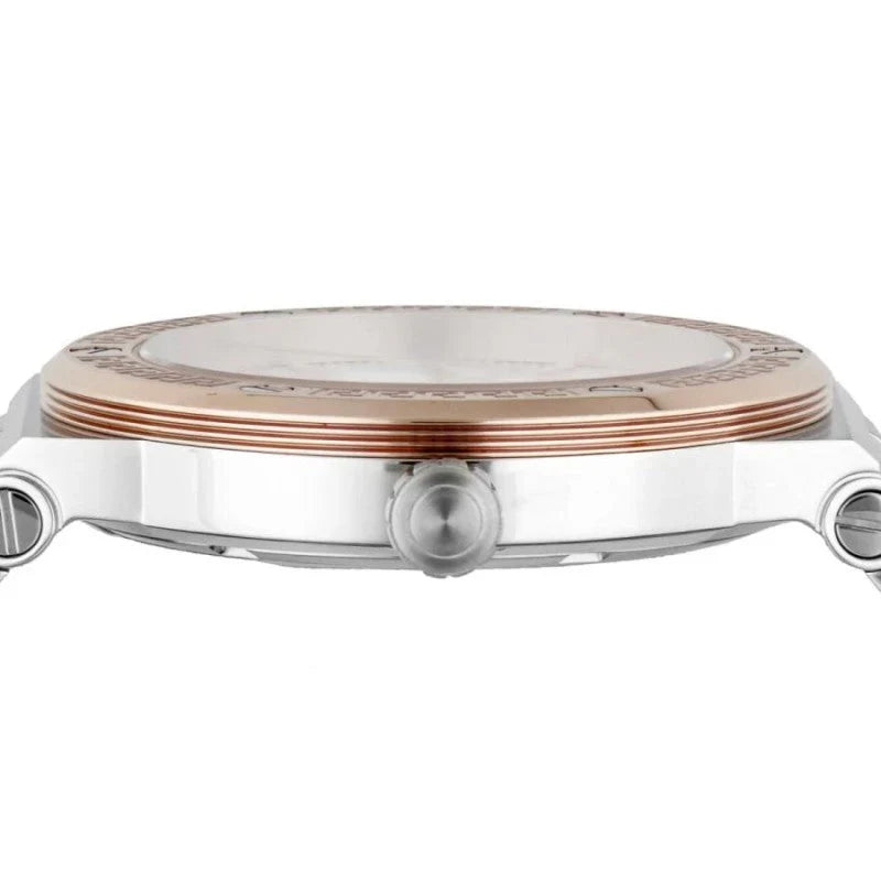 Versace Greca Logo Stainless Steel Two Tone Silver Dial Ladies Watch VEVH01020