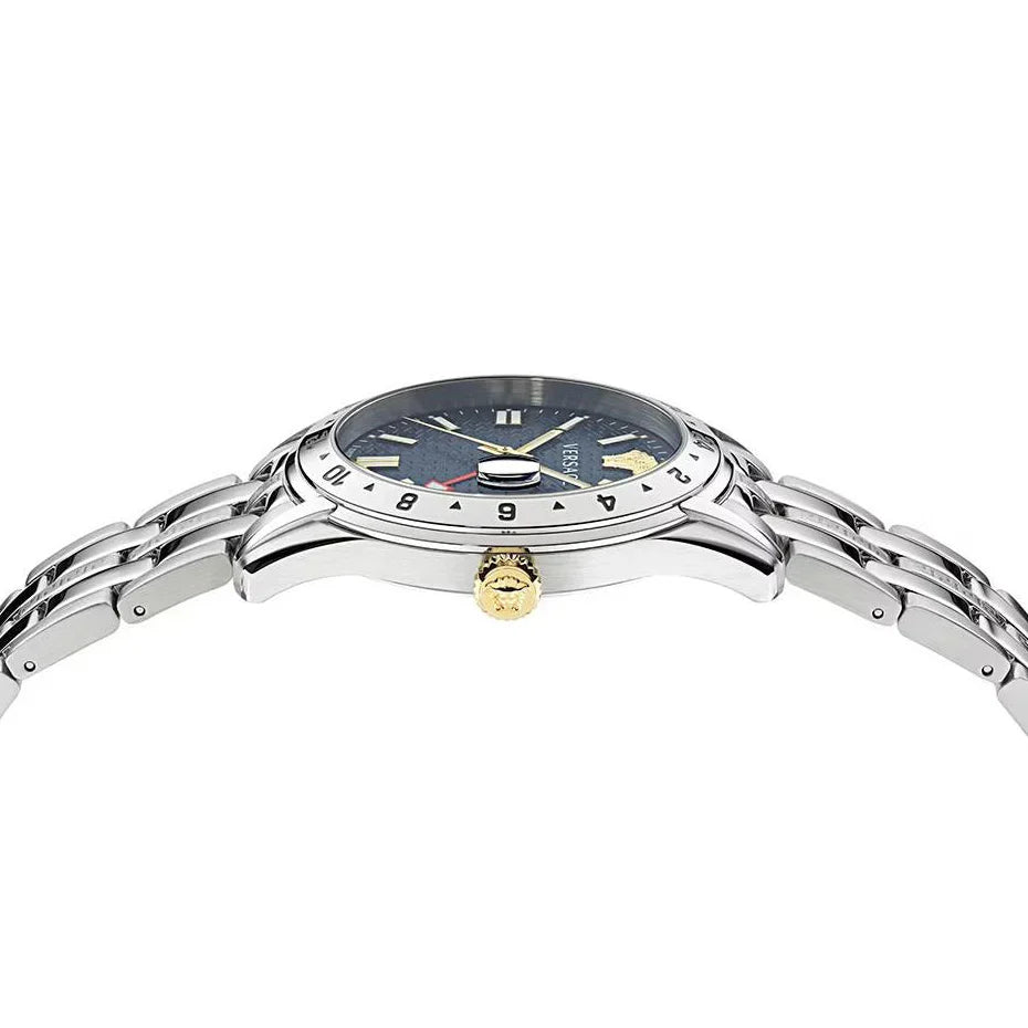 Versace Greca Time GMT Quartz Blue Dial Men's Watch VE7C00523