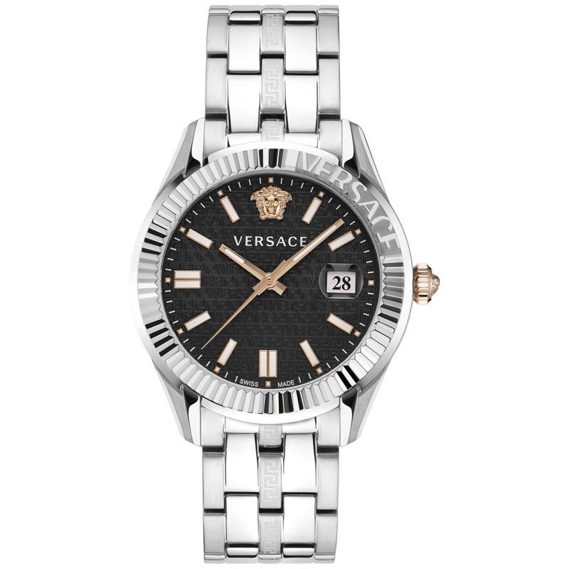 Versace Greca Time Quartz Black Dial Men's Watch VE3K00322