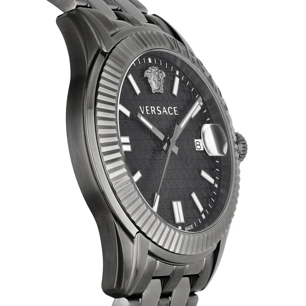 Versace Greca Time Quartz Black Dial Men's Watch VE3K00622