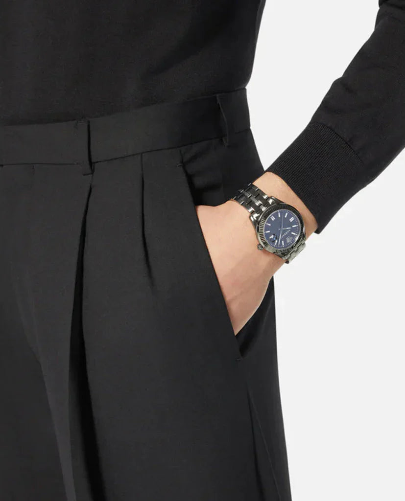 Versace Greca Time Quartz Black Dial Men's Watch VE3K00622