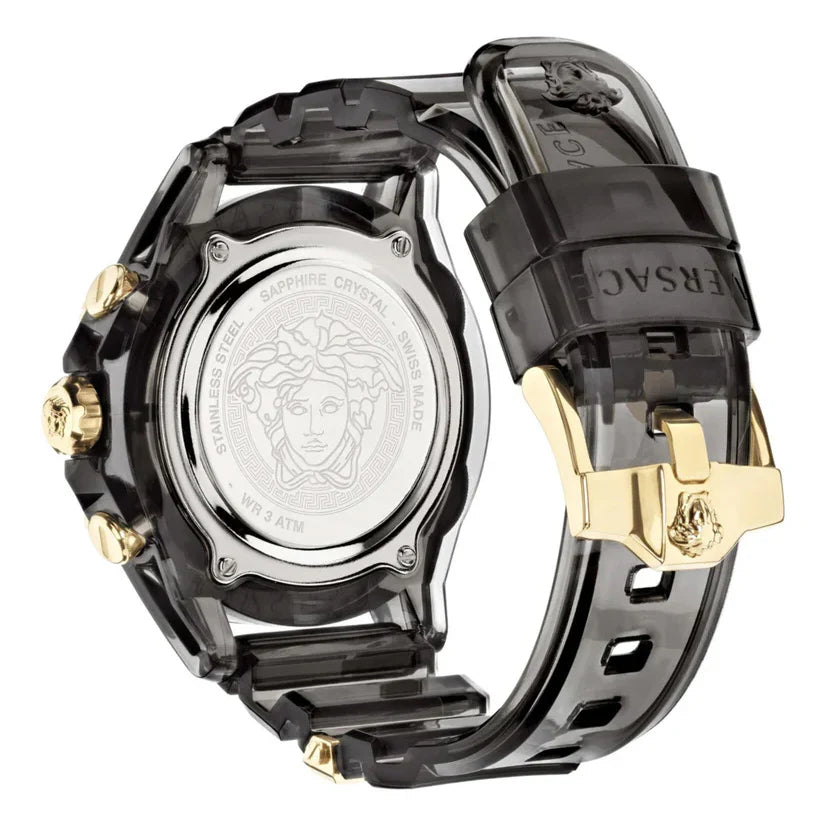 Versace Icon Active Chronograph Quartz Black Dial Unisex Watch VEZ700421