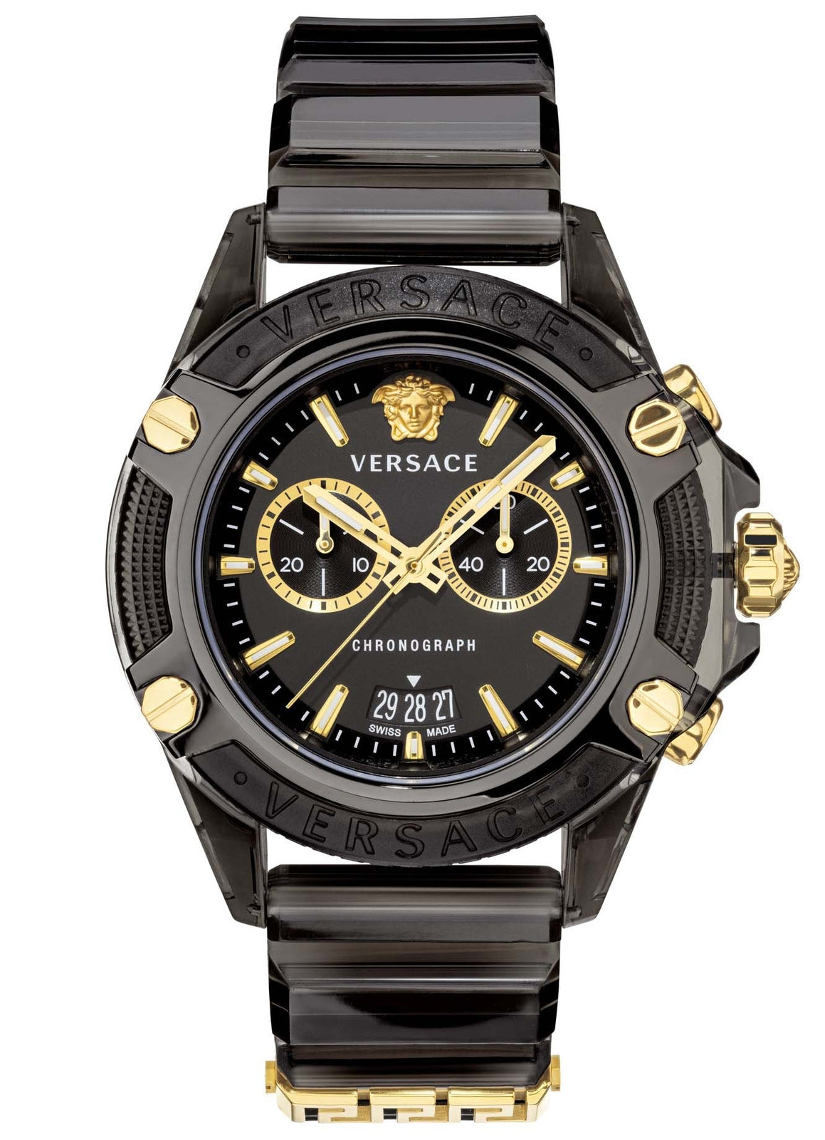 Versace Icon Active Chronograph Quartz Black Dial Unisex Watch VEZ700421