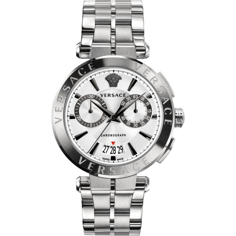 Versace V-Racer Chronograph Silver Men's Watch  VBR040017 - Watches of New Zealand
