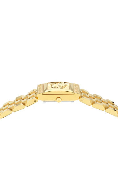 Versace Reveal Square Gold Dial Stainless Steel Bracelet Women’s Watch VE0C00225