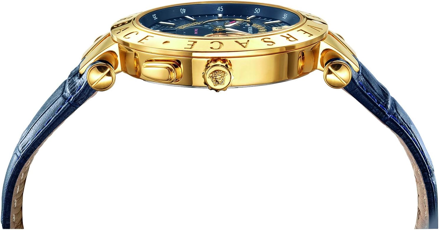 Versace V-Race Quartz Blue Dial Men's Watch - VEBV00219
