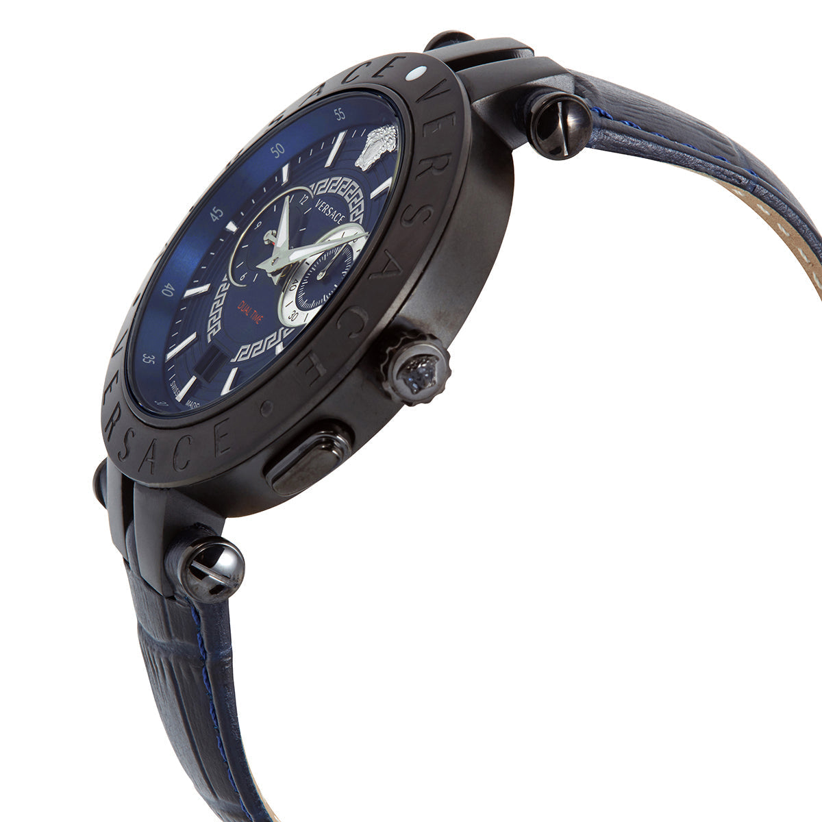 Versace V-Race Chronograph Quartz Blue Dial Mens Watch - VEBV00419