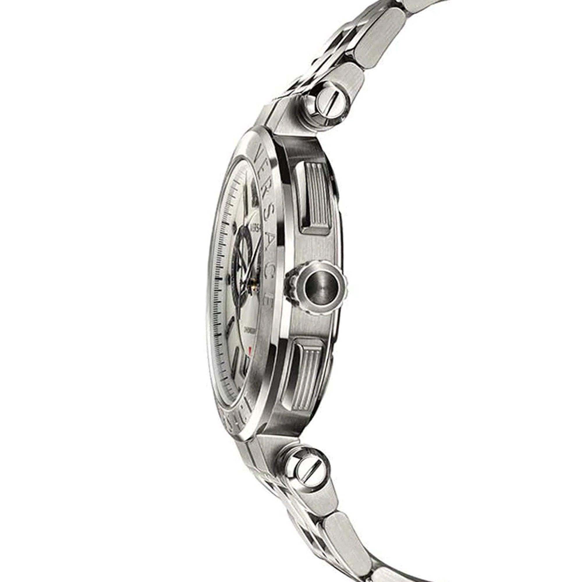 Versace V-Racer Chronograph Silver Men's Watch - VBR040017