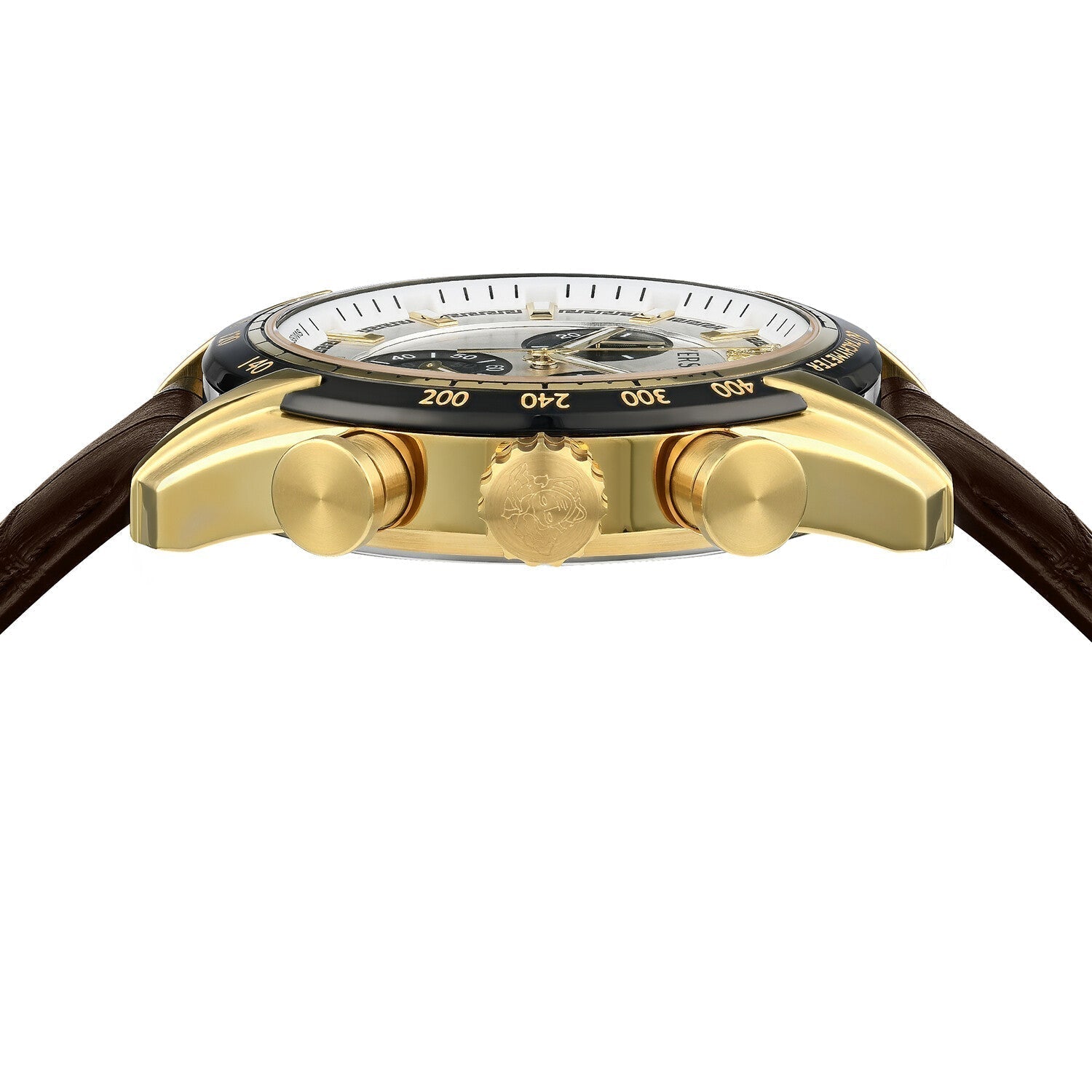 Versace V-Ray Brown Leather Strap Men's Watch VE2I00221