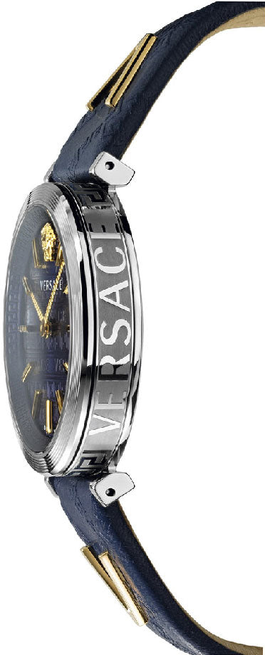 Versace V-Twist Quartz Navy Blue Dial Ladies Watch VELS00119