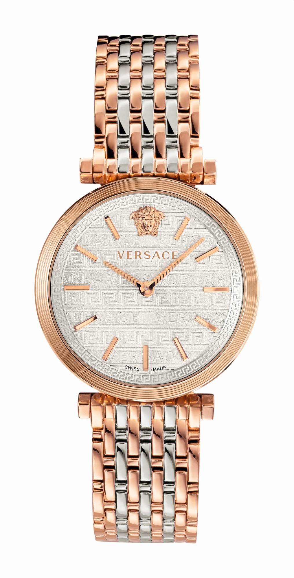 Versace V-Twist Silver Dial Two-Tone Ladies Watch  VELS00719