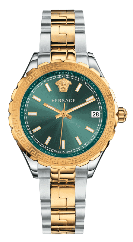 Versace Quartz Green Dial Ladies Watch V1205 0016