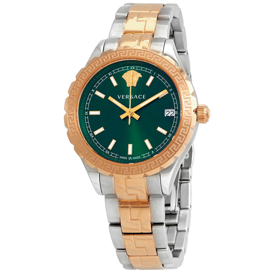 Versace Quartz Green Dial Ladies Watch V1205 0016