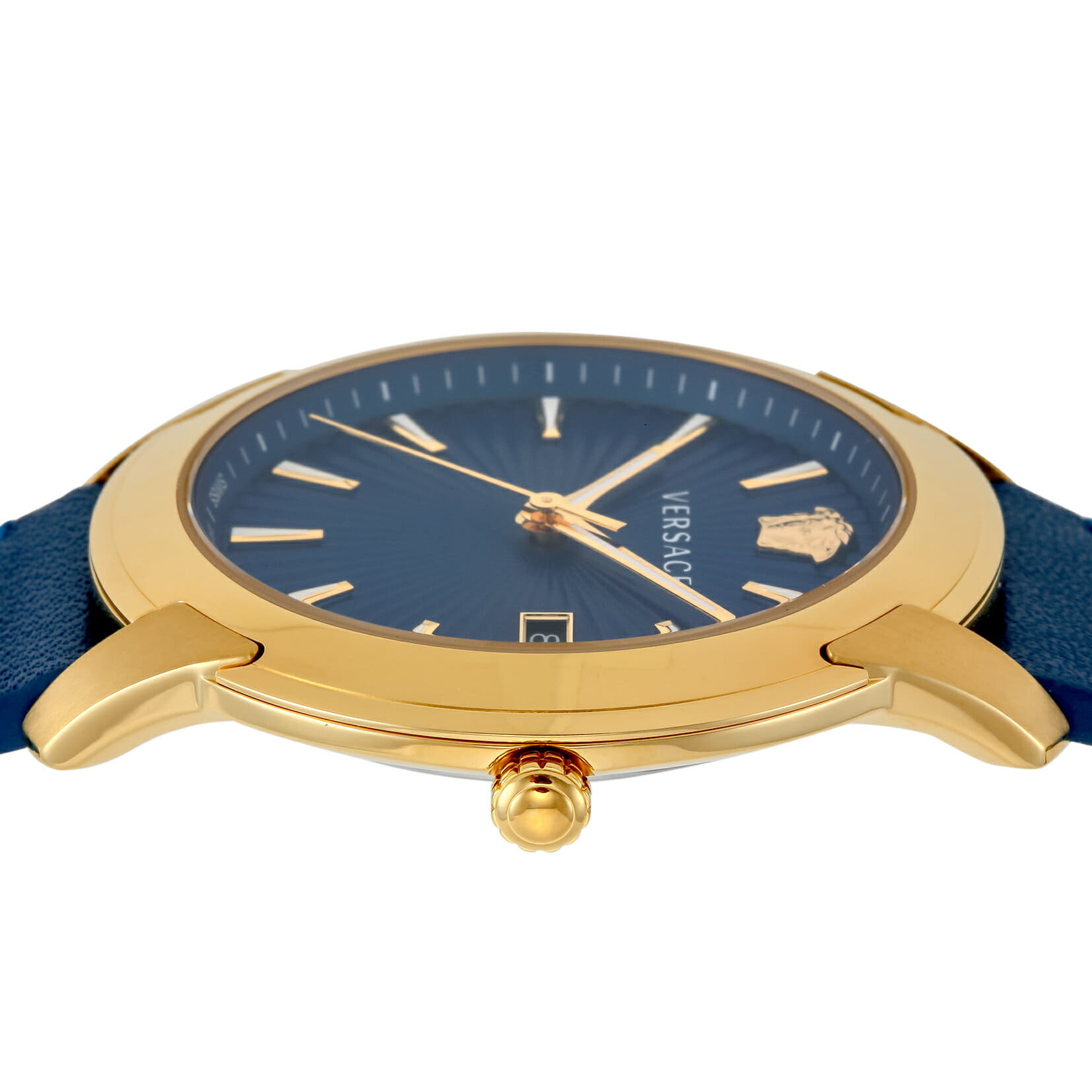 Versace V-Urban watch caseback view displaying movement and branding