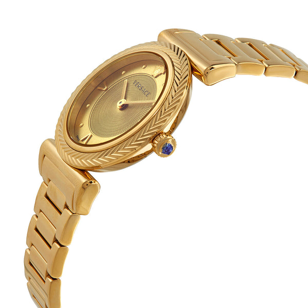 Versace V-Motif Quartz Gold Dial Ladies Watch VERE00618 - Watches of New Zealand #2