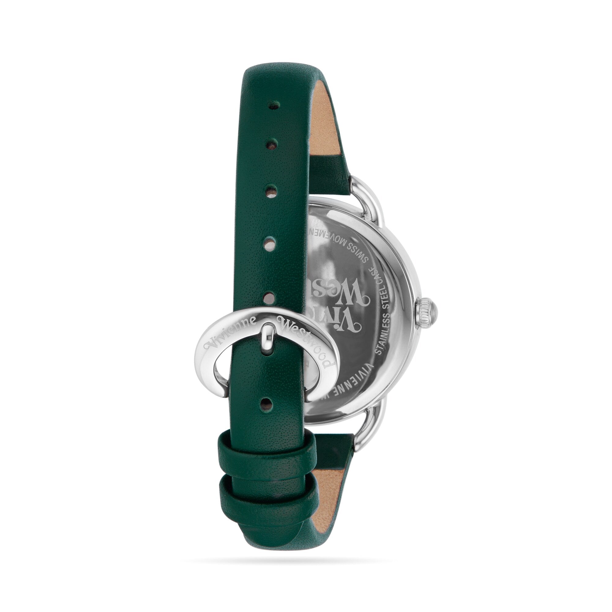 Vivienne Westwood Carnaby Womens Quartz Watch with Green Dial & Green Leather Strap VV163SLGR