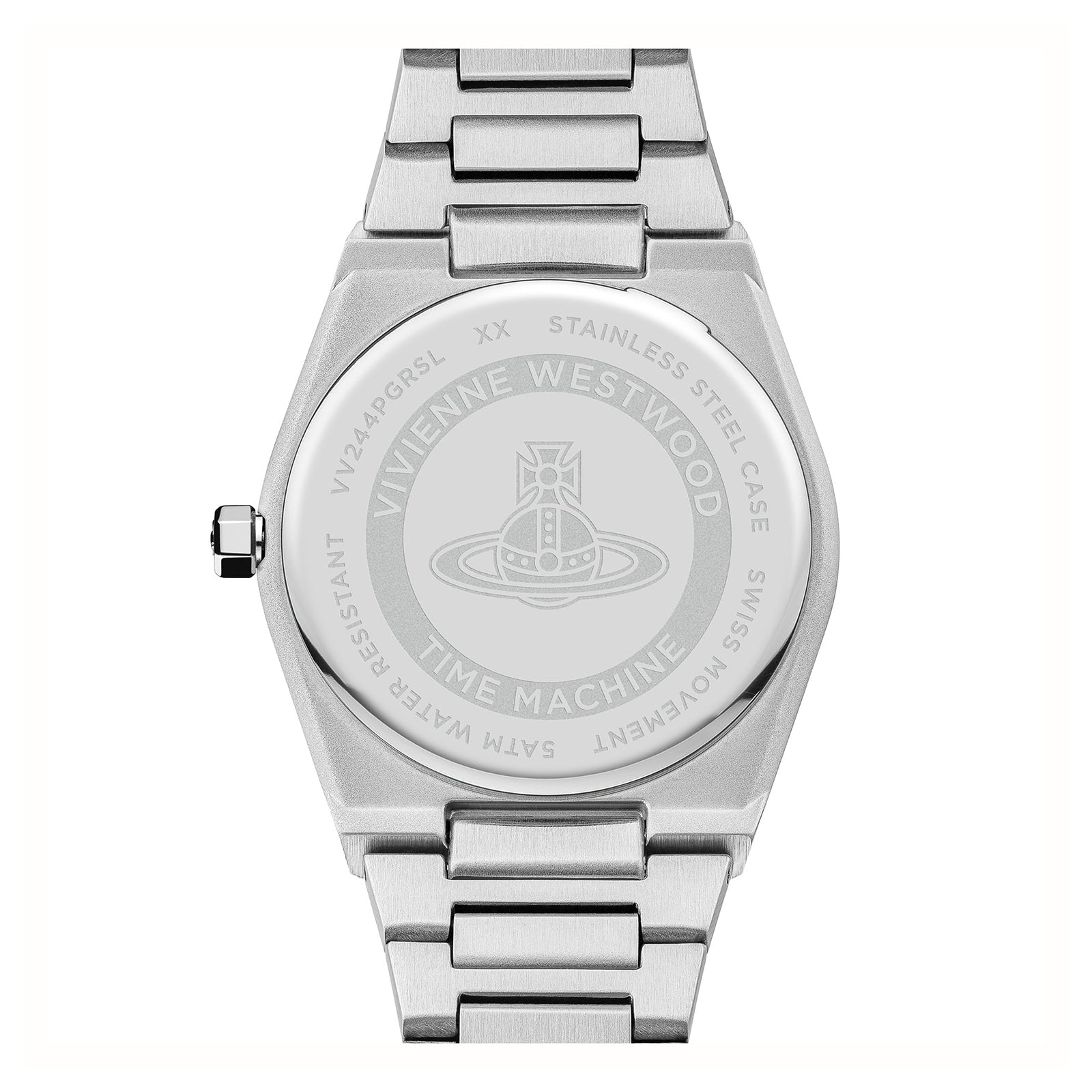 Vivienne Westwood Charterhouse watch caseback with engraved brand logo and text