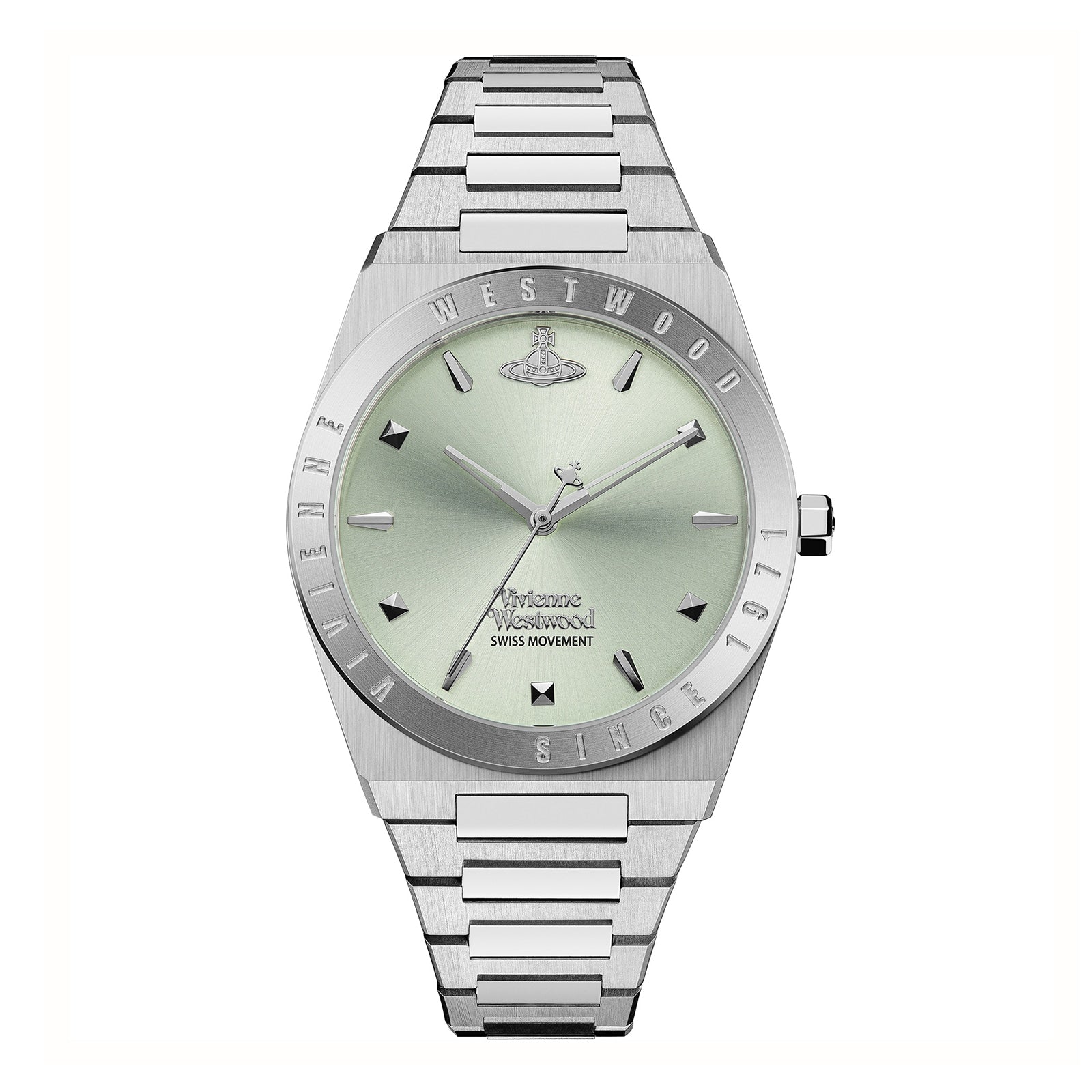 Vivienne Westwood Charterhouse Green Dial Steel Strap Ladies Watch VV244PGRSL