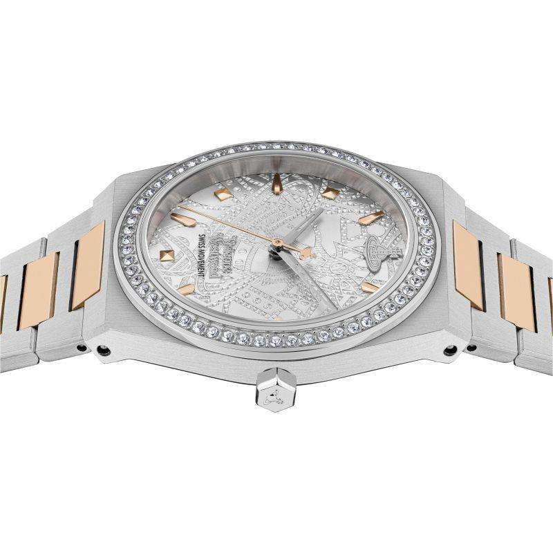 Vivienne Westwood Charterhouse 34mm watch displayed on wrist showing full case and bracelet