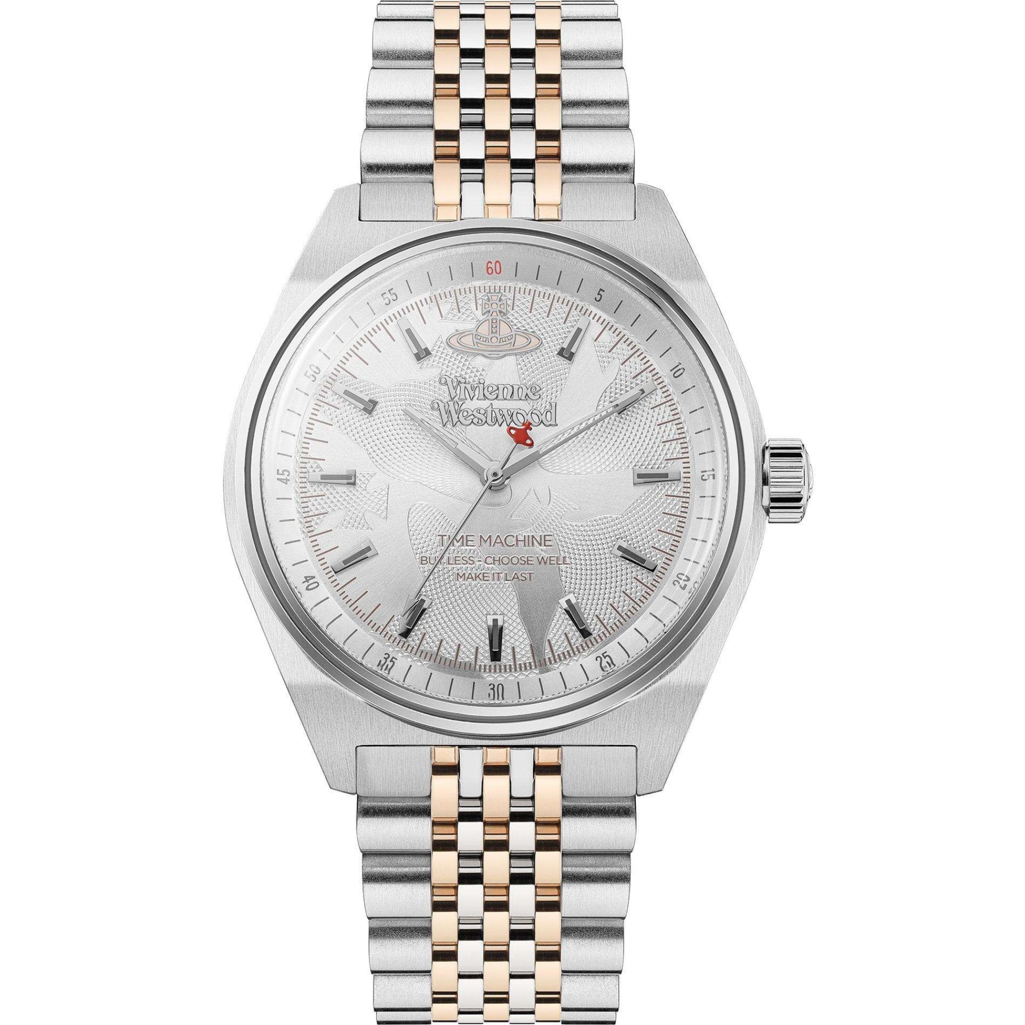 Vivienne Westwood Orb women's watch with silver dial and two-tone stainless steel bracelet